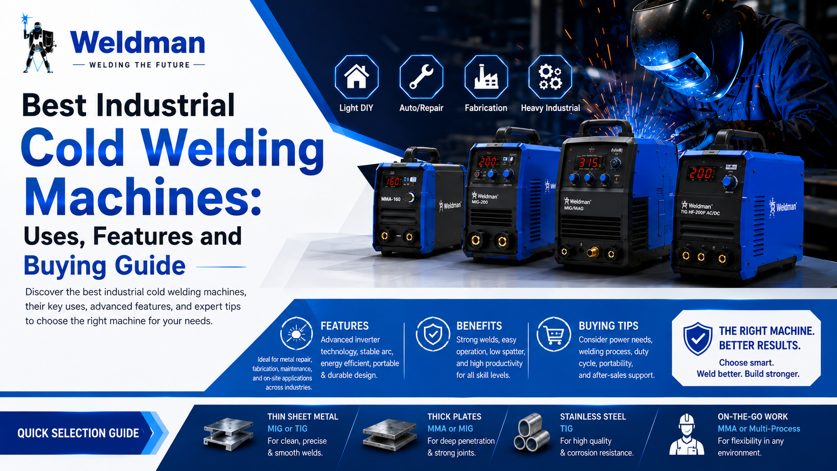Best Industrial Cold Welding Machines Uses Features and Buying Guide 2026