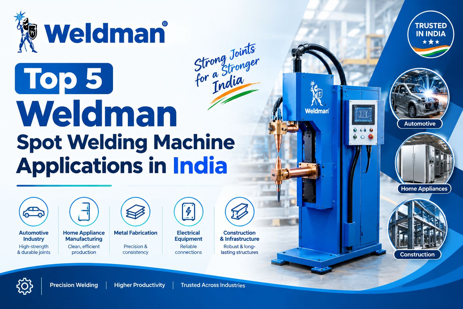 Top 5 Weldman Spot Welding Machine Applications in India